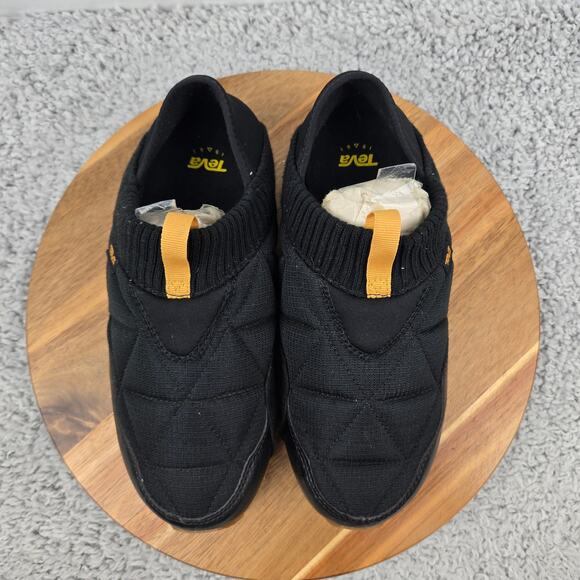 Teva Womens 9 ReEmber Black Gum Quilted Slip On Casual Comfort Moc Clog Slipper - Picture 5 of 12